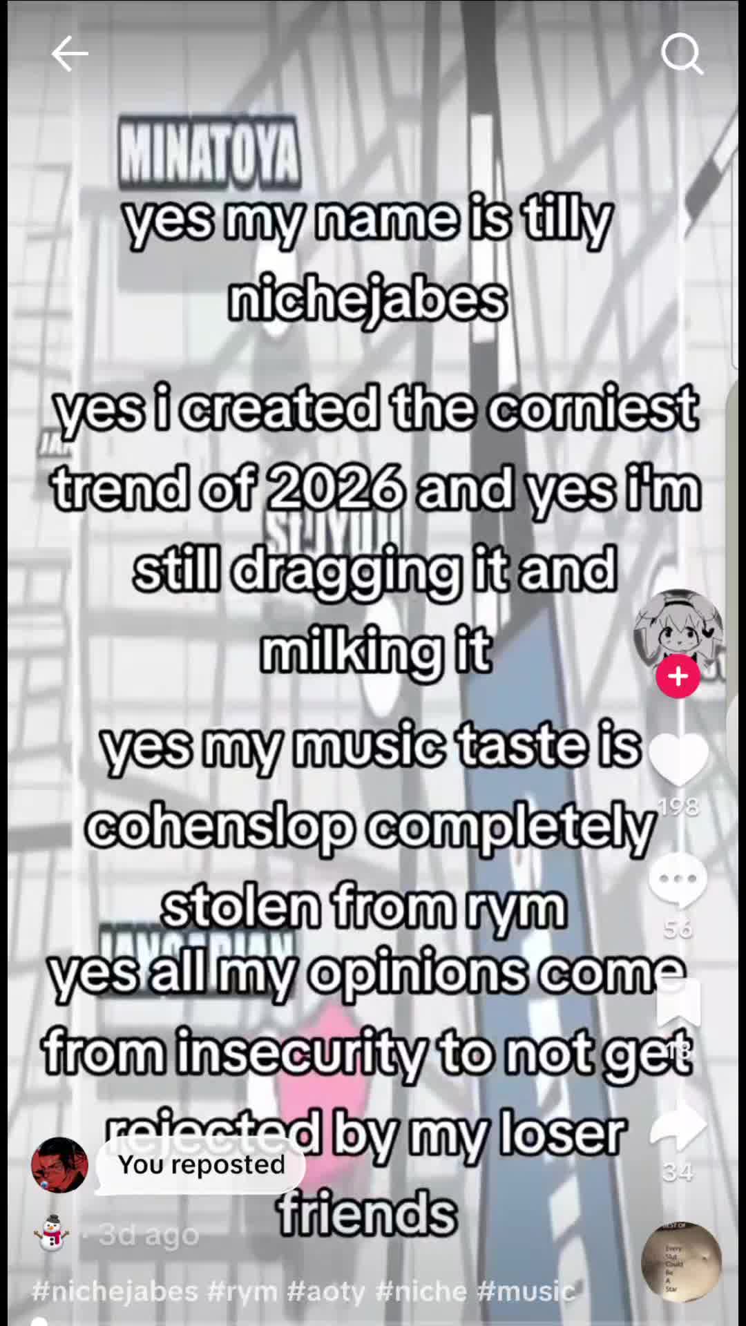 @Tilly "Nichejabes" Billybool