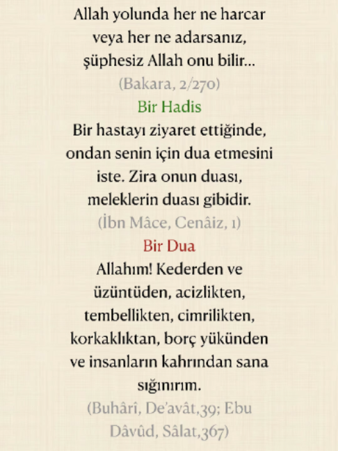 @Bir Ayet, Bir Hadis, Bir Dua