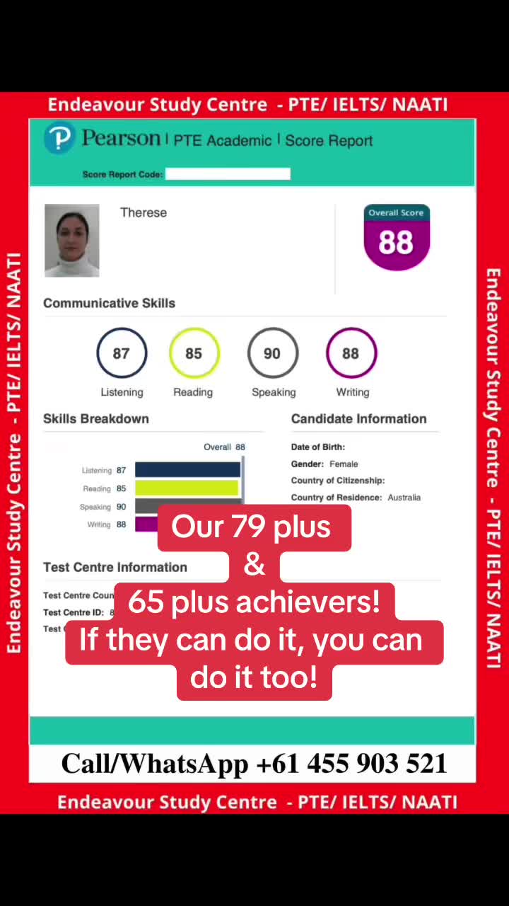 @Endeavour PTE/NAATI/IELTS