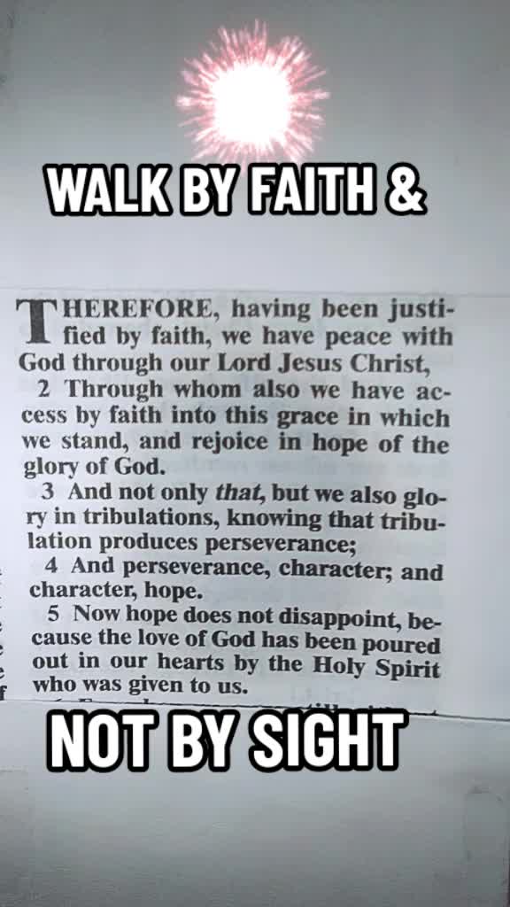 @WALKING BY FAITH &NOT BY SIGHT