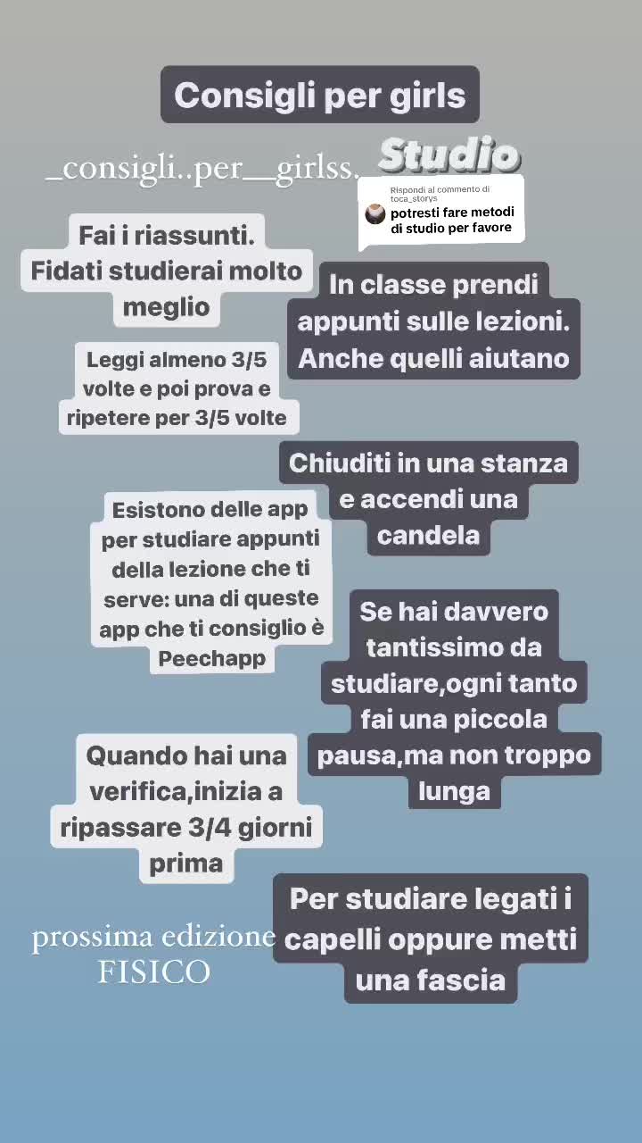 @Consigli per girls🫶🏻💗