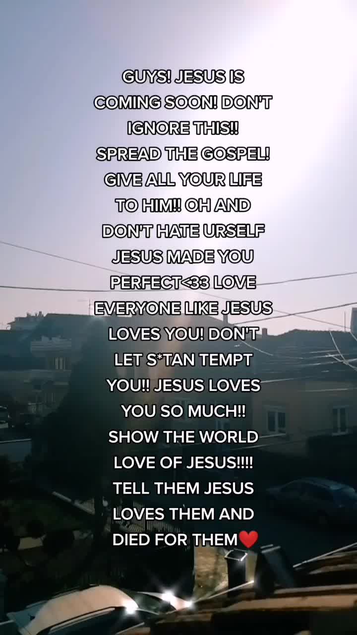 @Jesus is coming back.