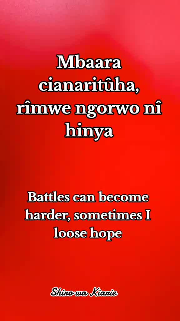 @Shiro Wa Kiarie