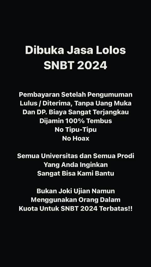 @Jasa Masuk PTN & PTS