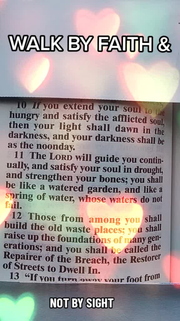 @WALKING BY FAITH &NOT BY SIGHT