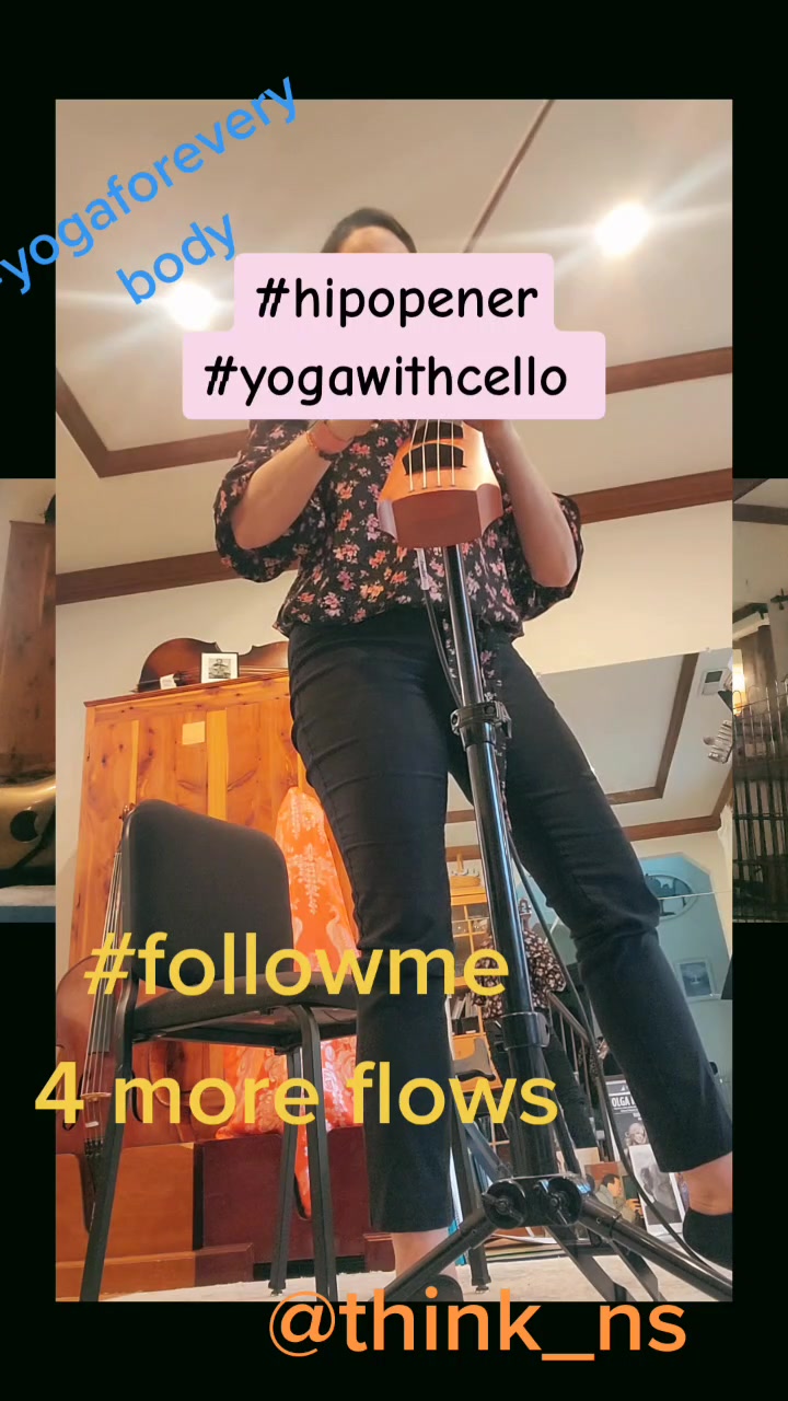 @yoga with cello + Rebecca