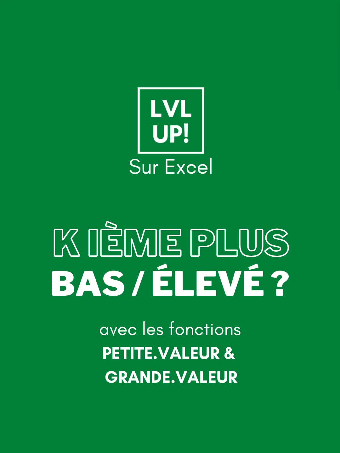 @Level Up Sur Excel