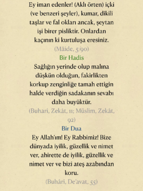 @Bir Ayet, Bir Hadis, Bir Dua
