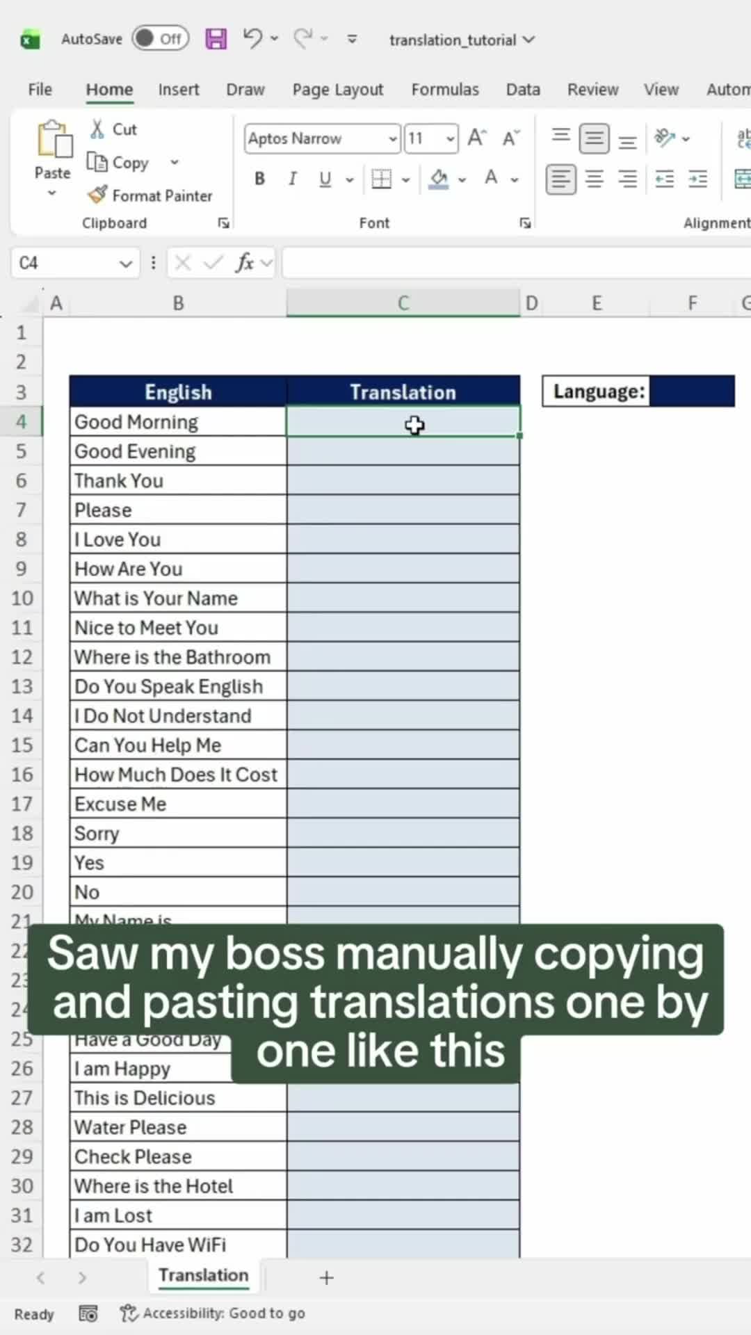 @Excel Dictionary
