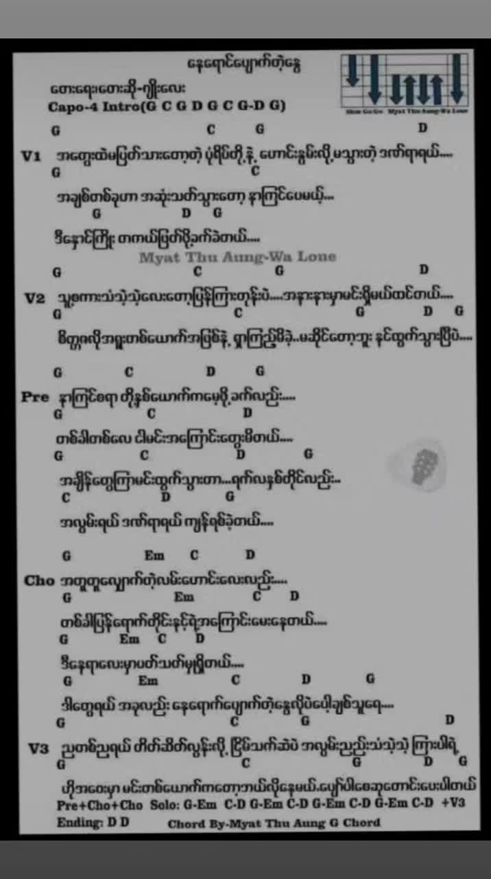 @YanNaingMyoAung Chord & Lyric