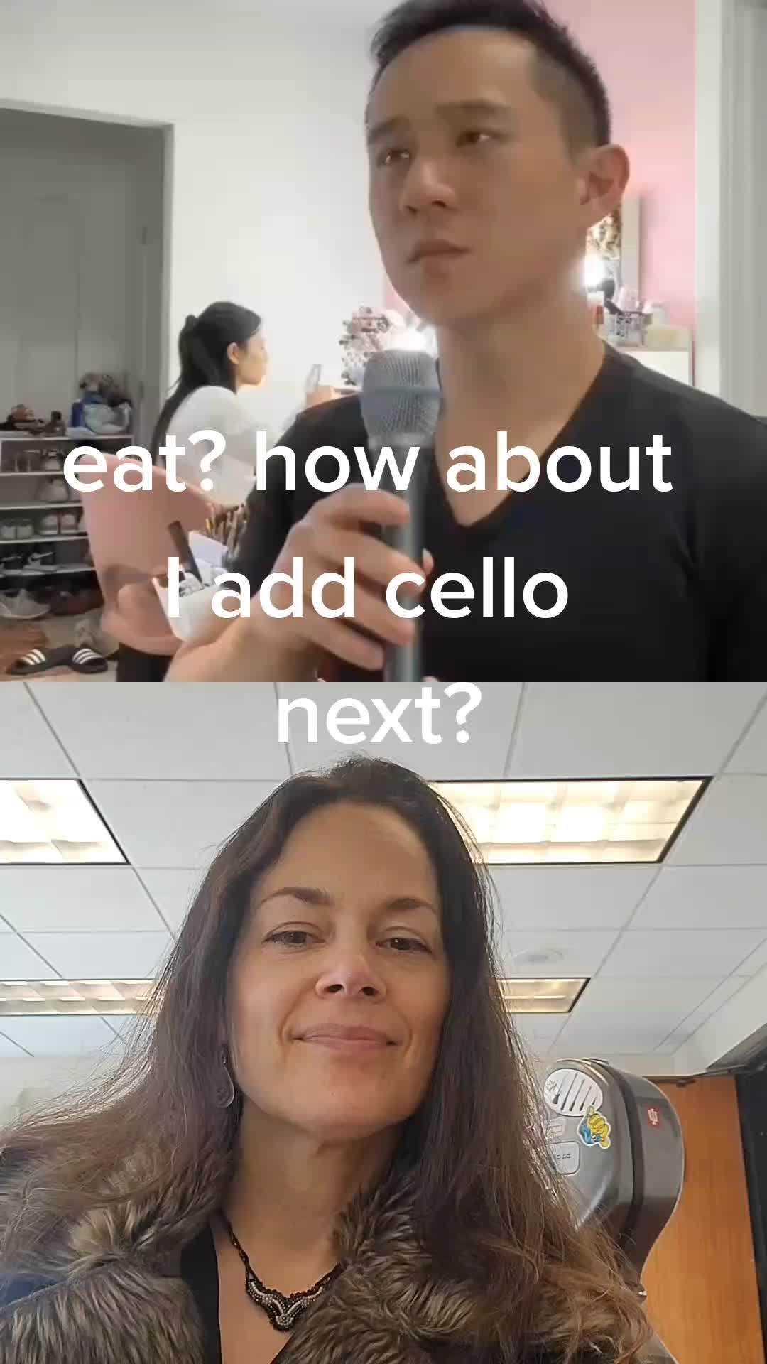 @yoga with cello + Rebecca