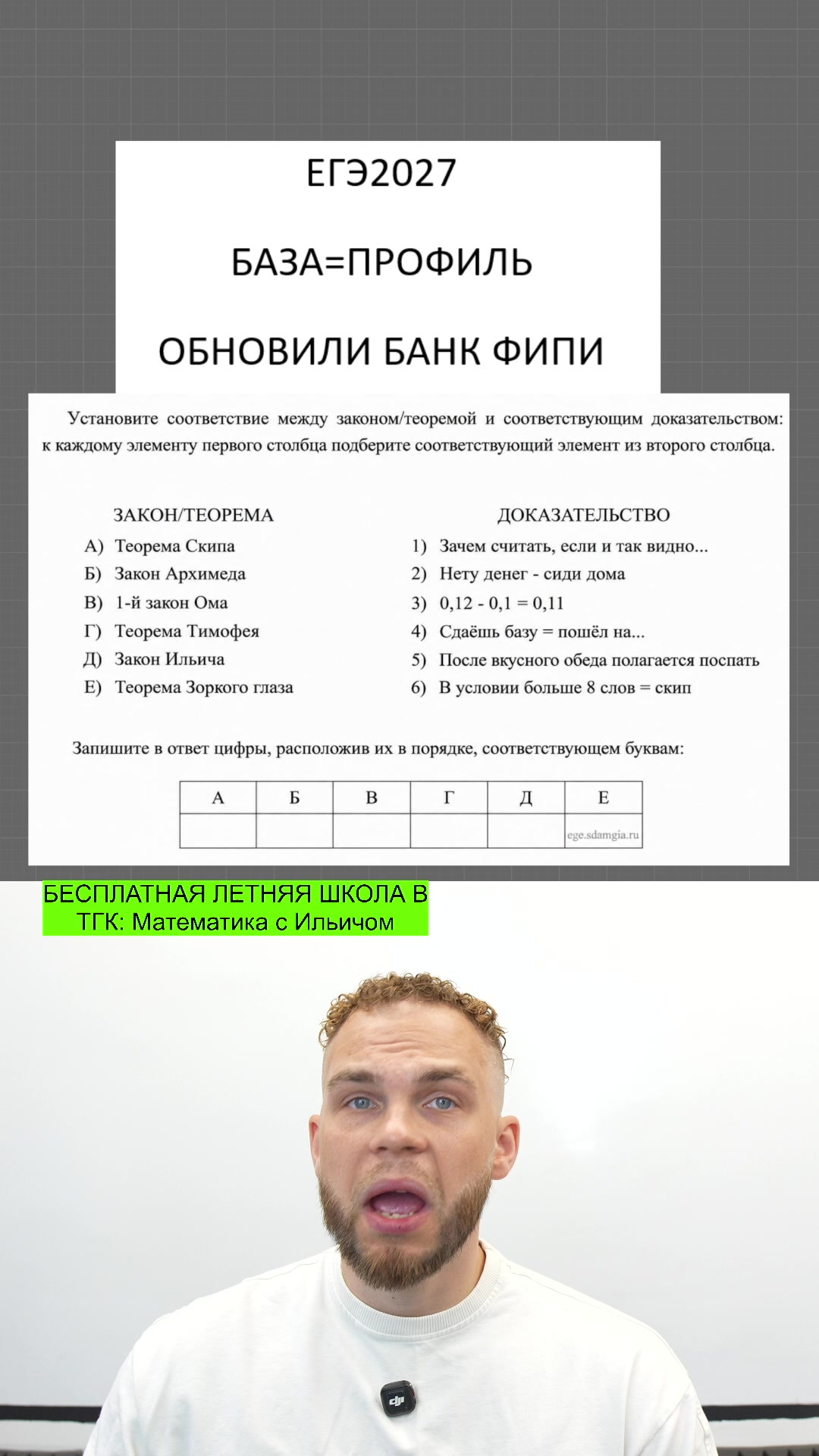 @Ильич | ЕГЭ проф матан ✴️