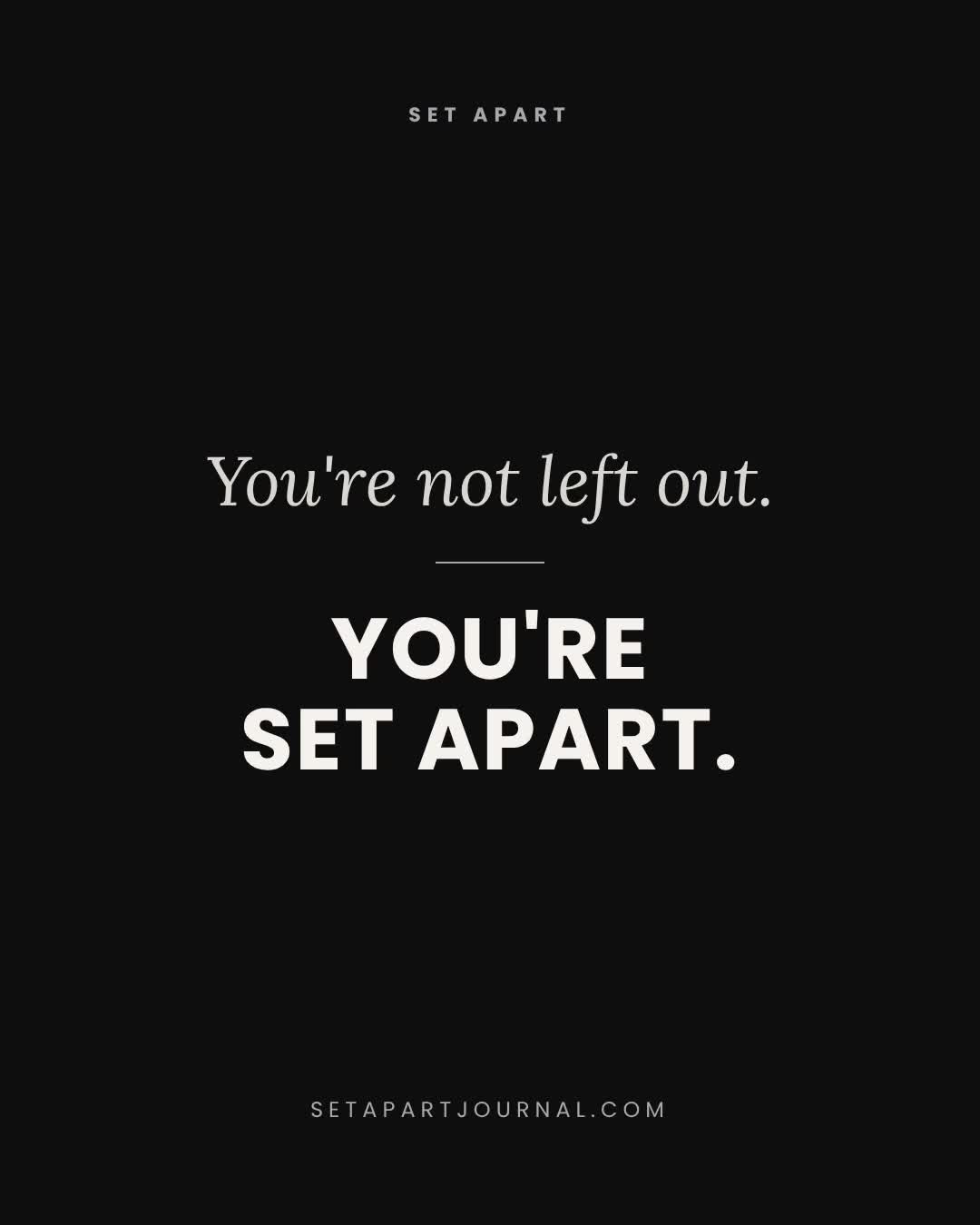 @SET APART JOURNAL