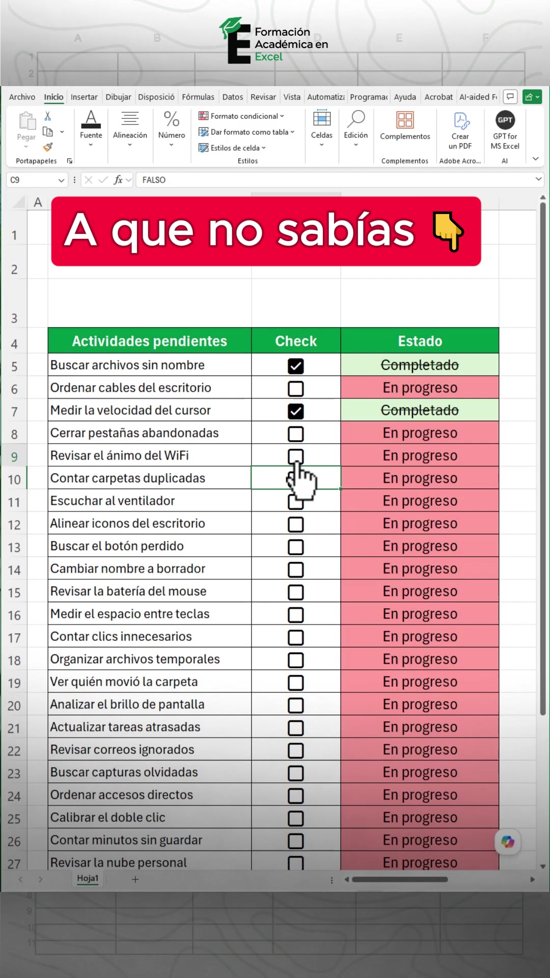 @FAE Formaci&oacute;n Acad&eacute;mica Excel