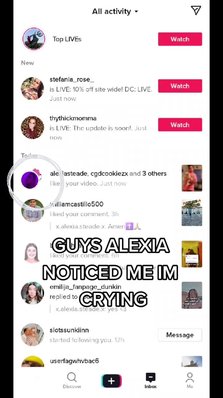 @ALEXIA NOTICED!!!❤❤❤
