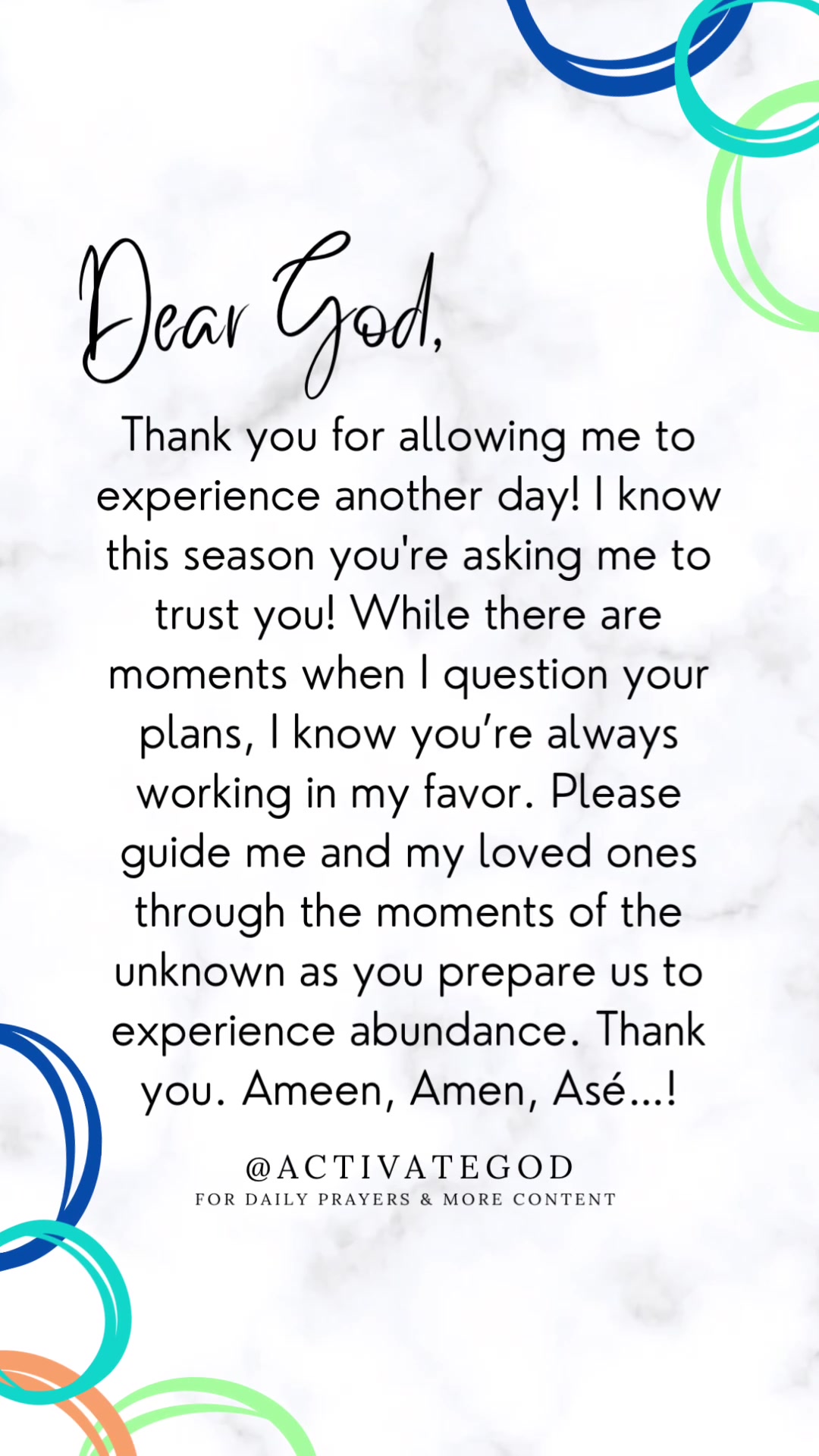 @Activate God