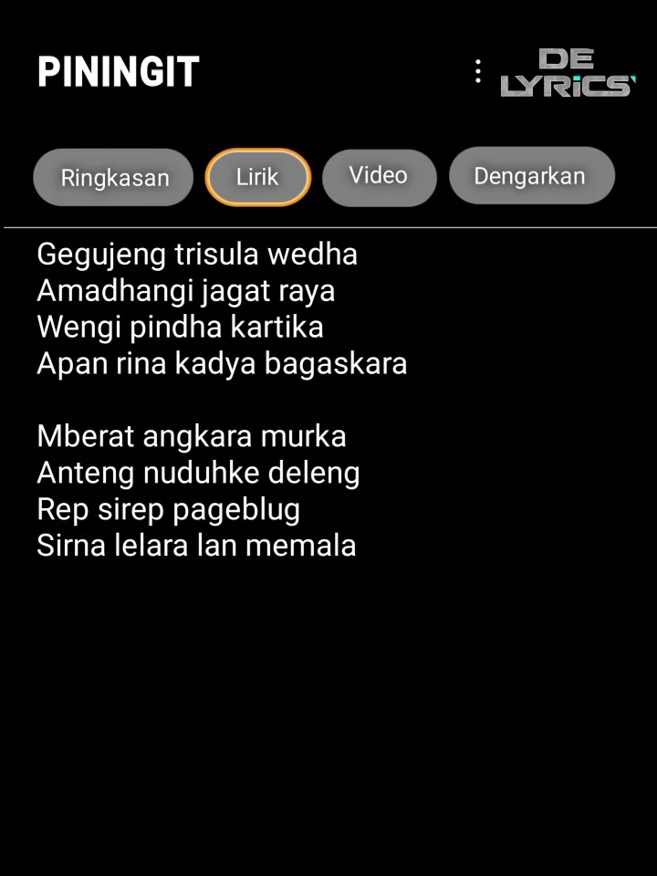@DE LYRICS