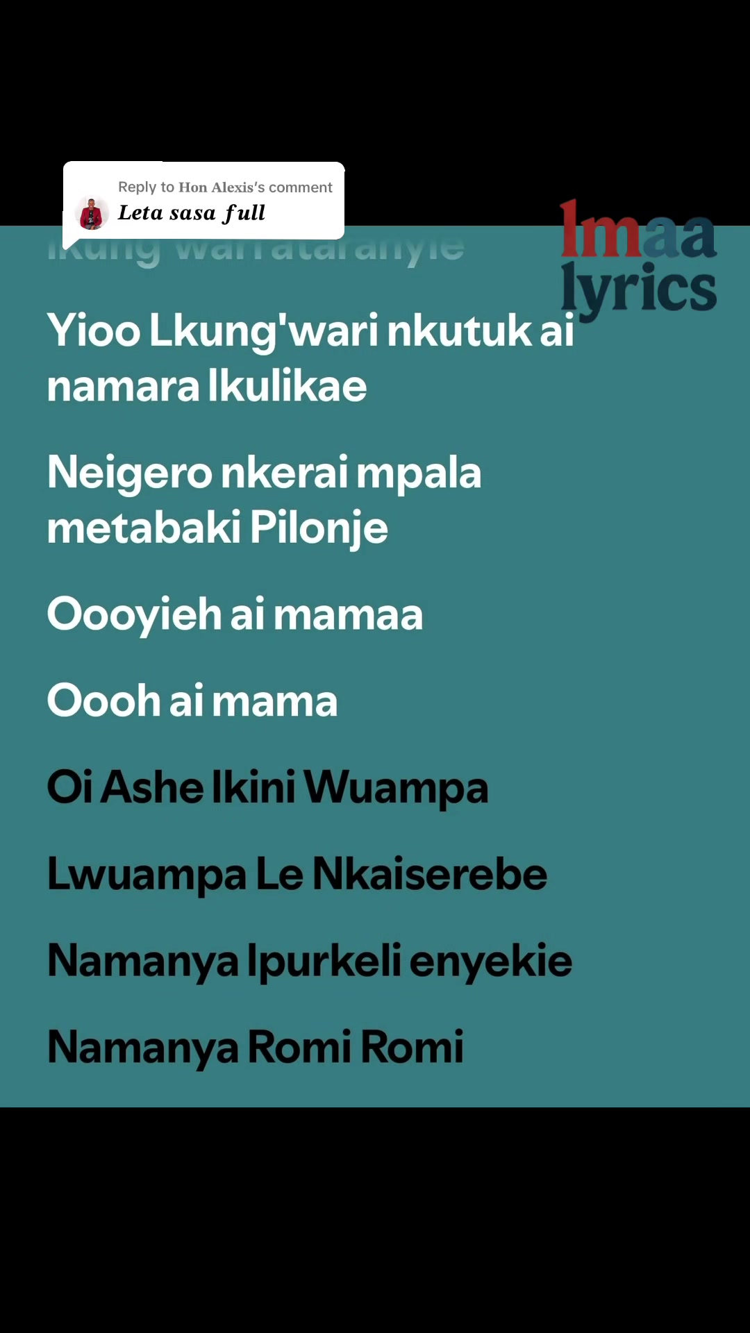@Lmaa lyrics & graphics
