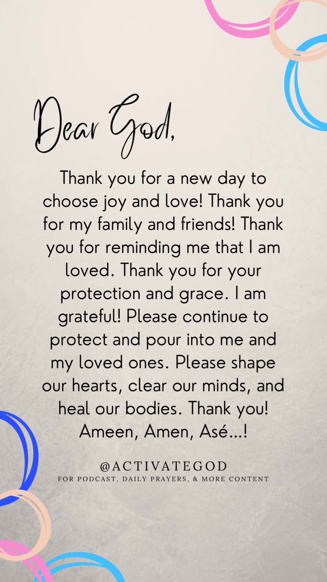 @Activate God