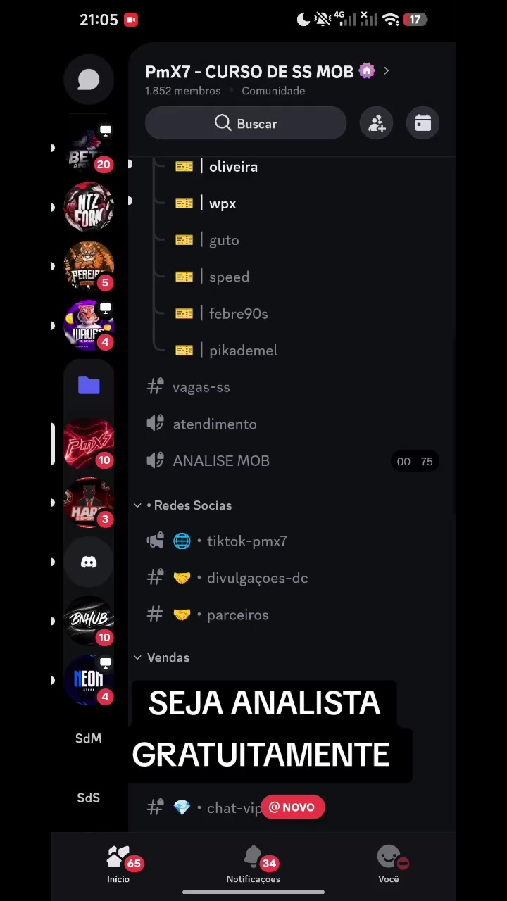 @Seja Analista Gratuitamente