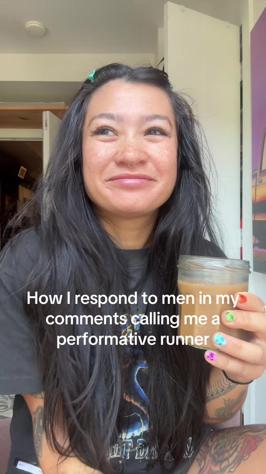 @Janine runs and paints