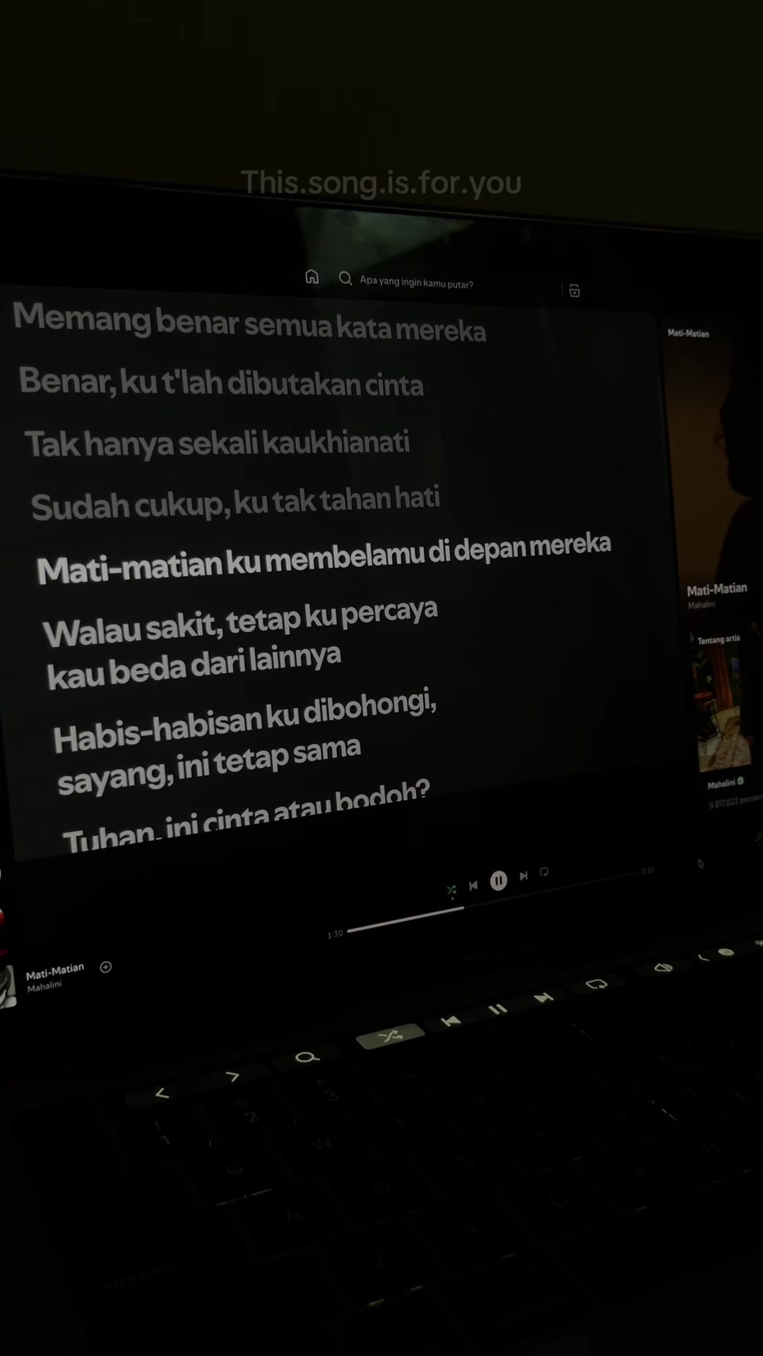 @this song is for you
