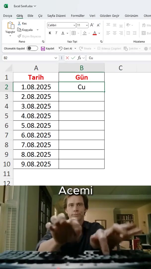 @Excel Sınıfı- Şahhan Yıldırır