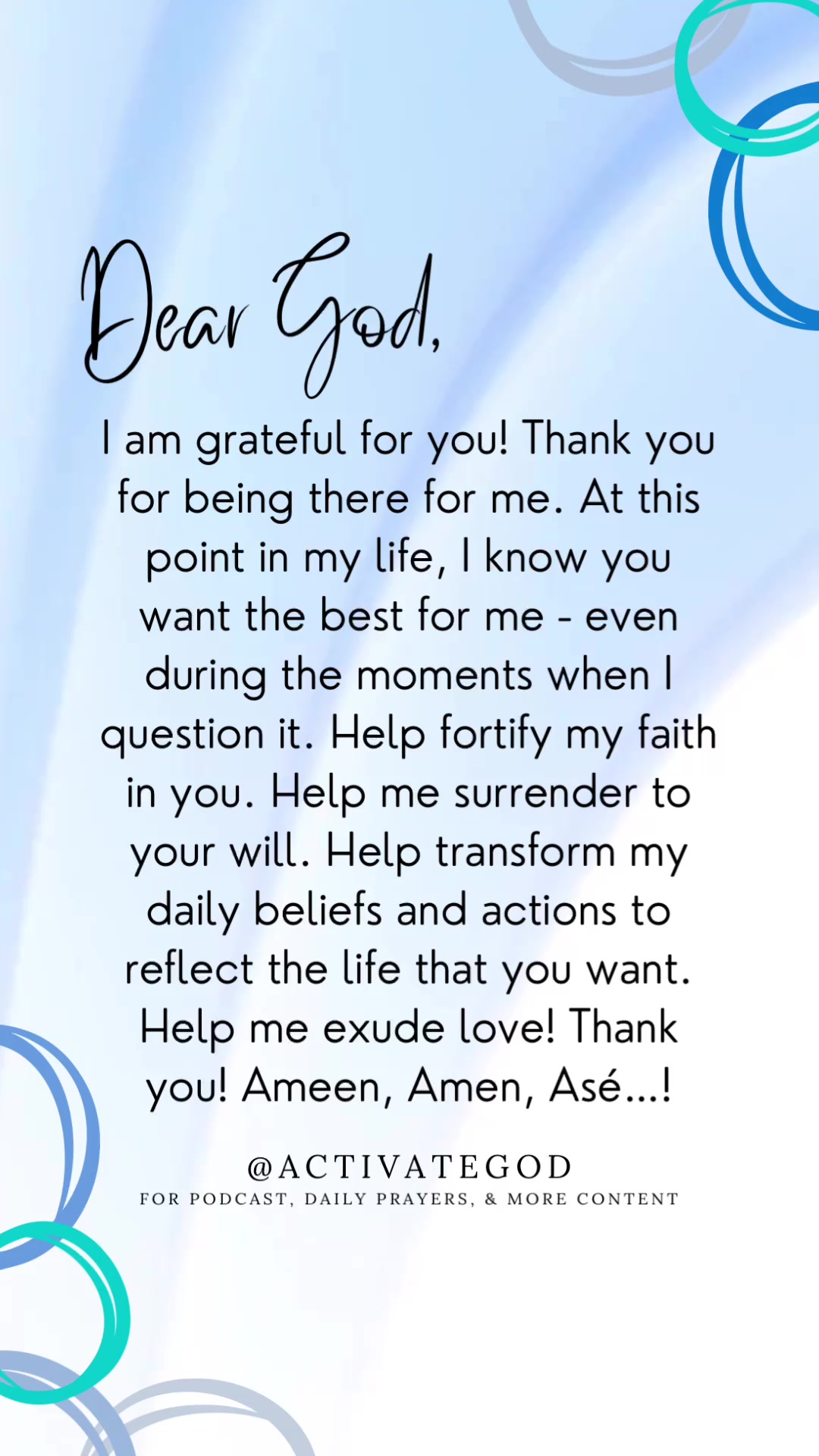 @Activate God