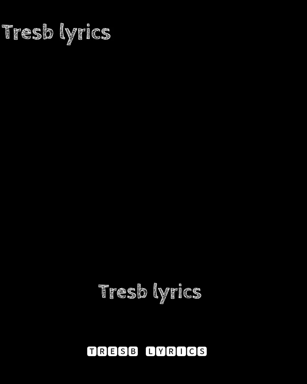 @Tresb lyrics