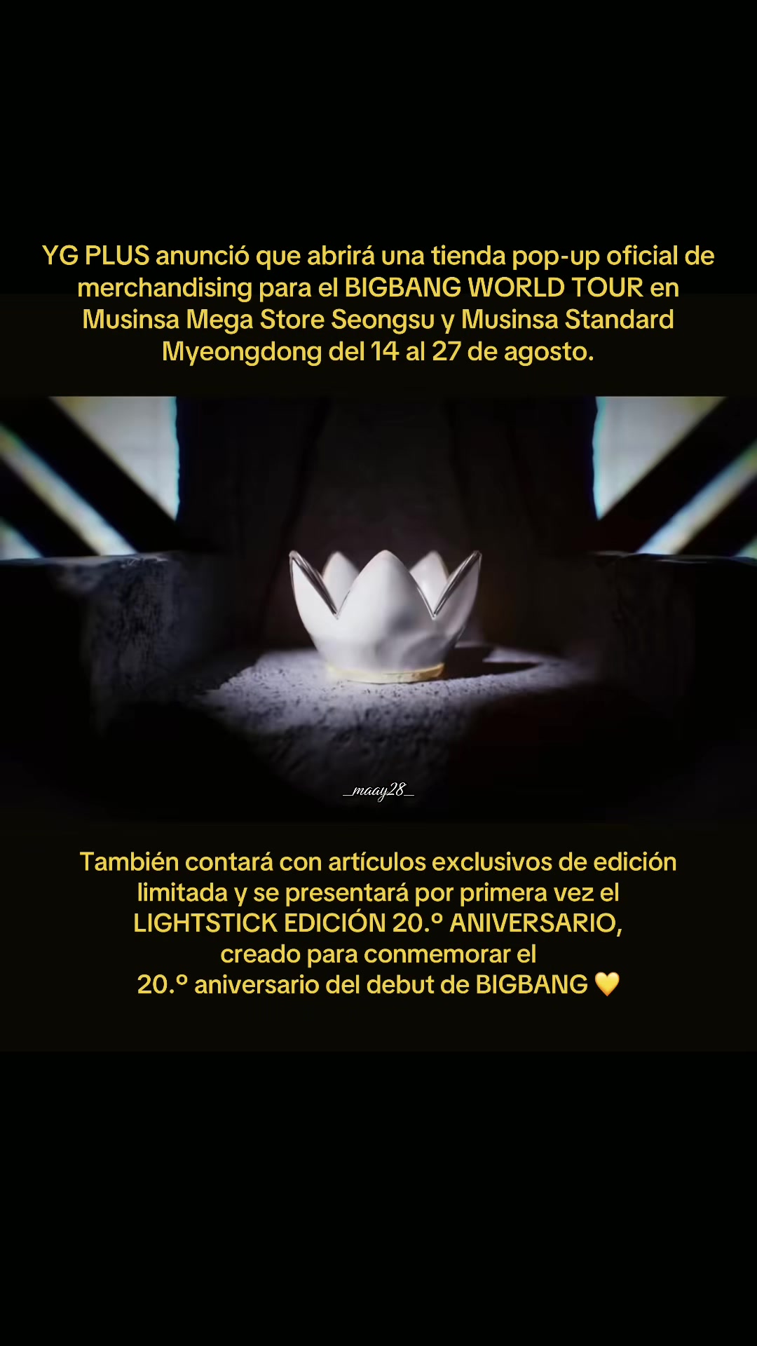 @M A Y is seeing BIGBANG 19/09