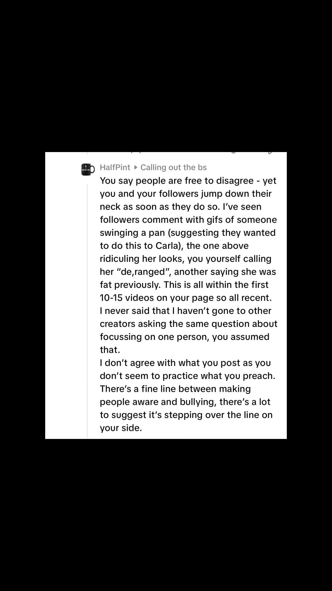 @Calling out the bs