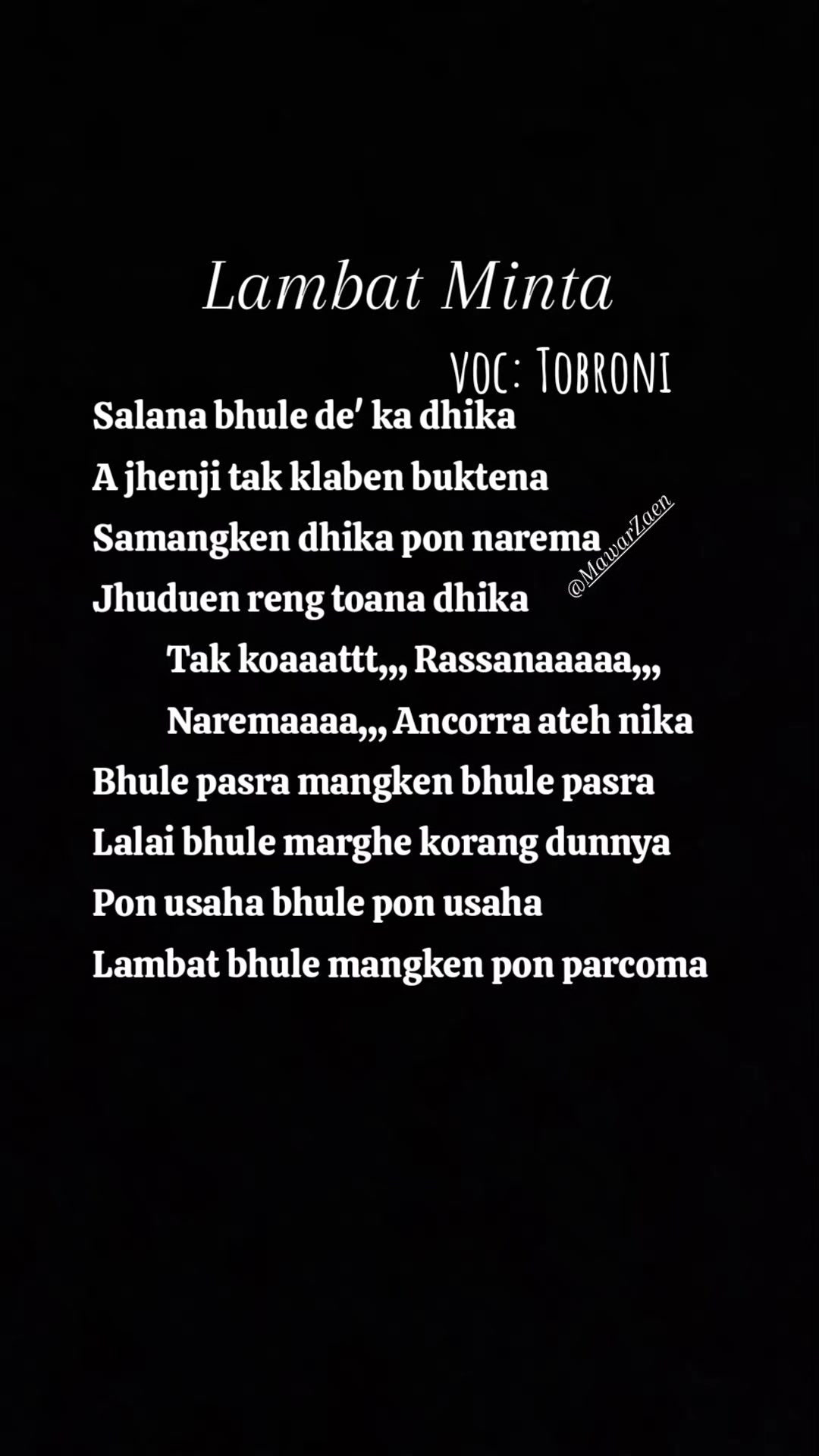 @Mawar Zaen