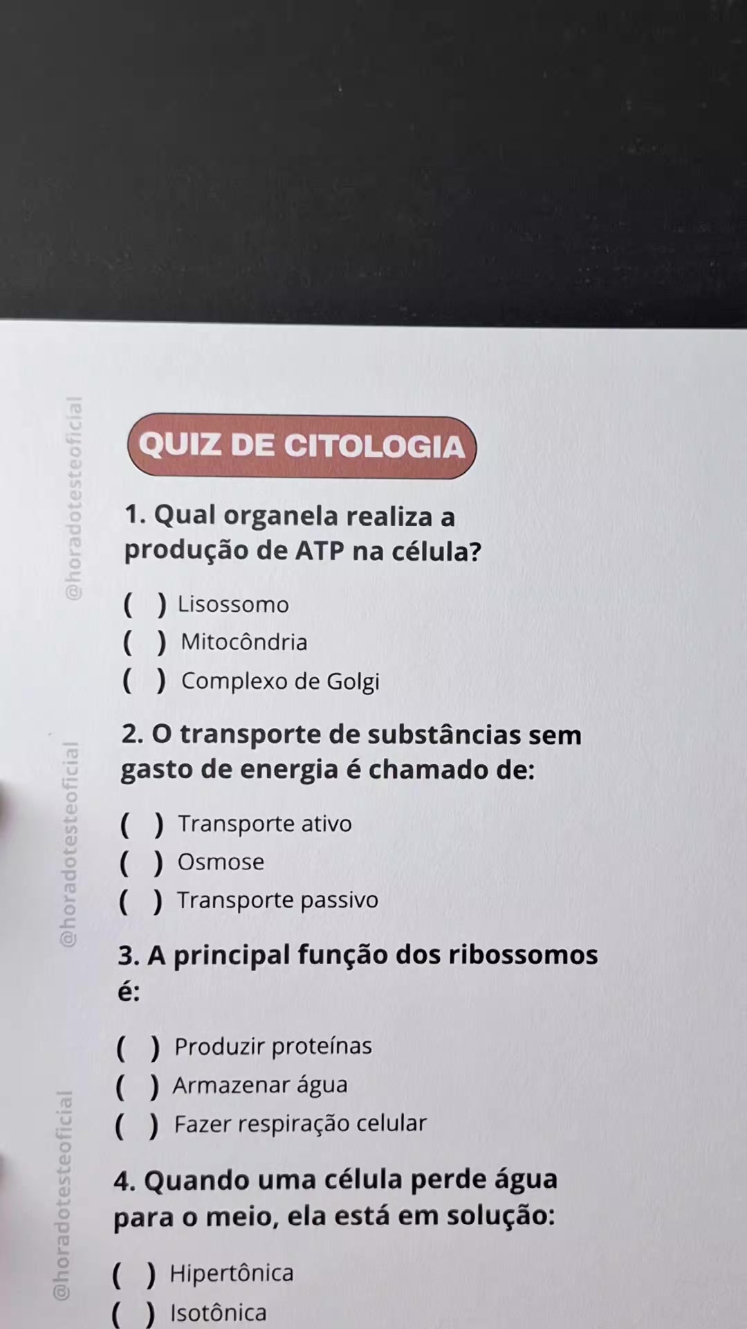 @Hora do Teste Oficial