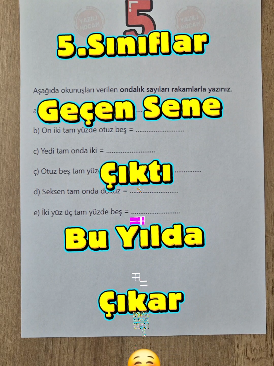 @Yazılı Hocam
