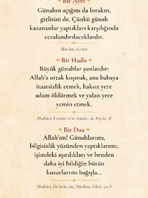 @Bir Ayet, Bir Hadis, Bir Dua