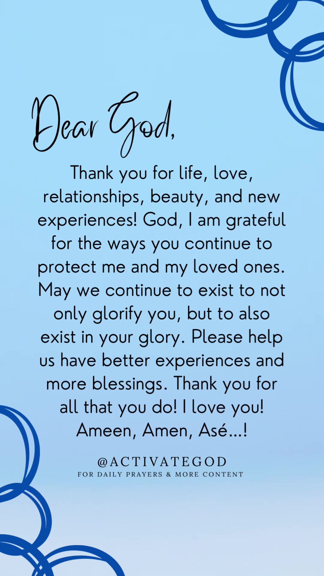 @Activate God