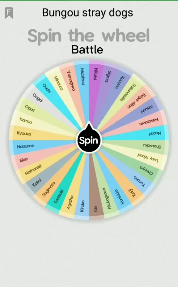@Spin The Wheel Anime Series