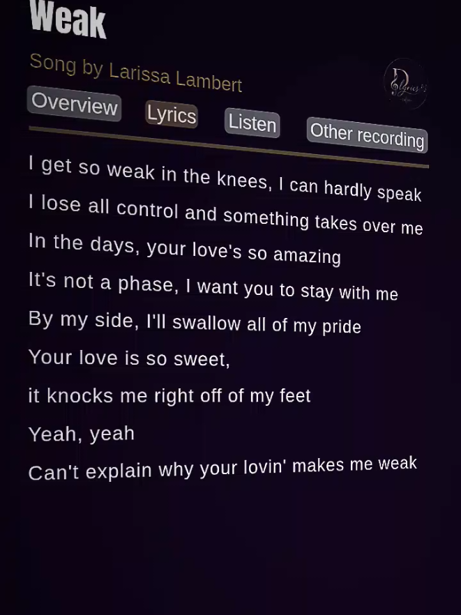 @D'lyrics