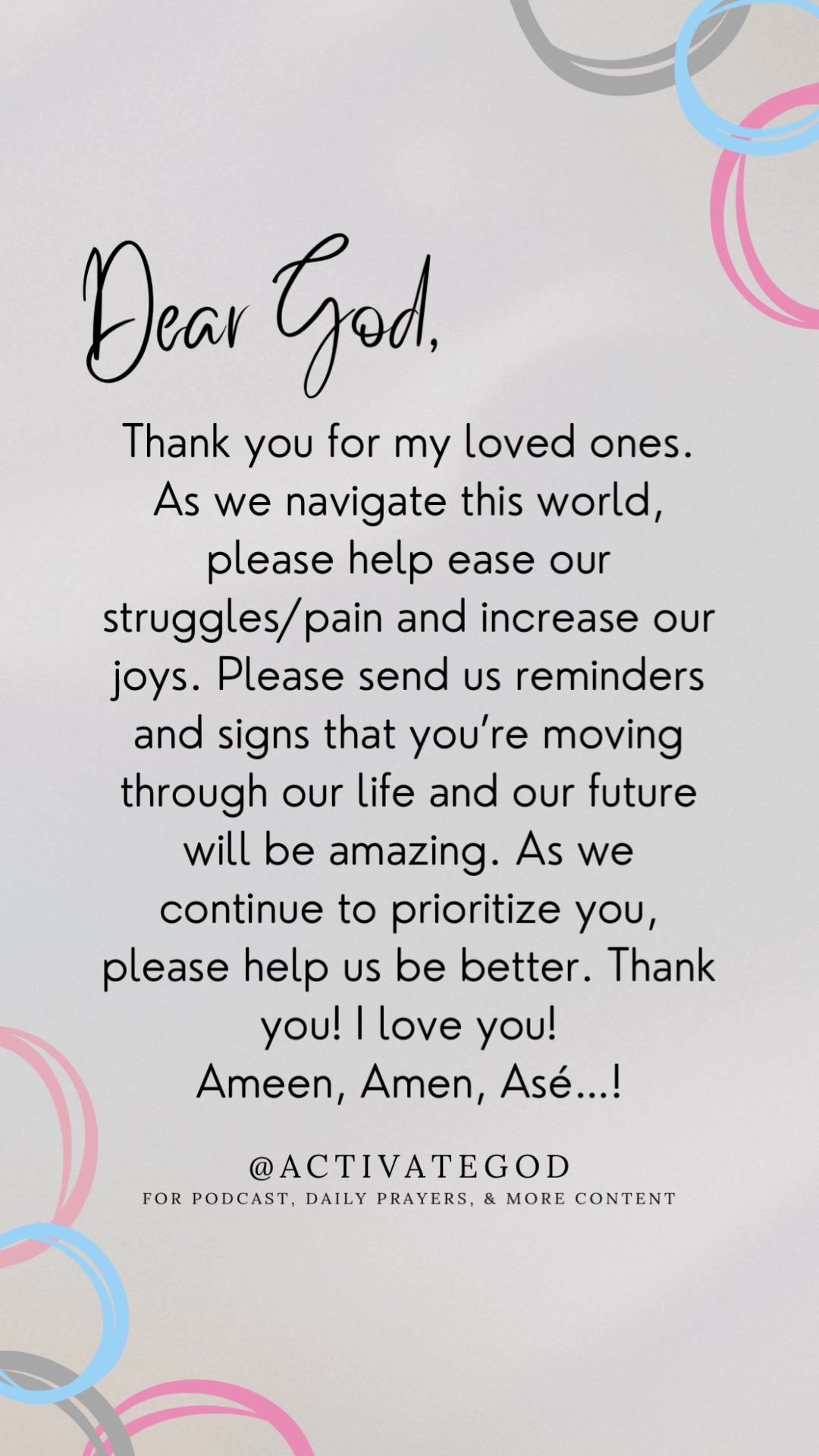 @Activate God