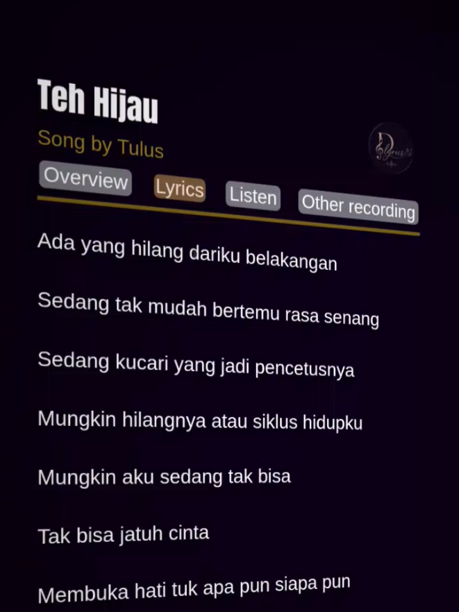 @D'lyrics