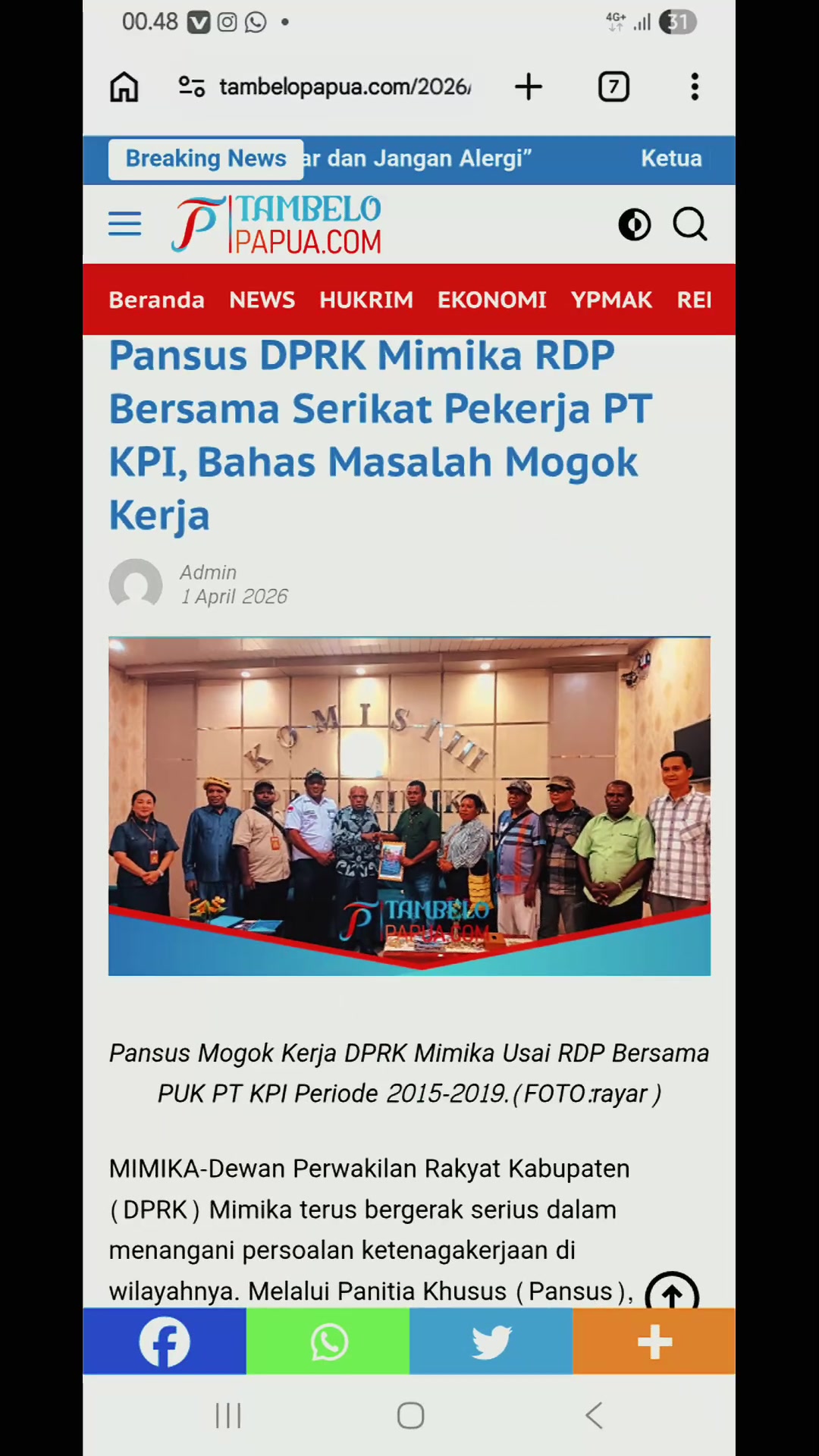 @redaksitambelopapua