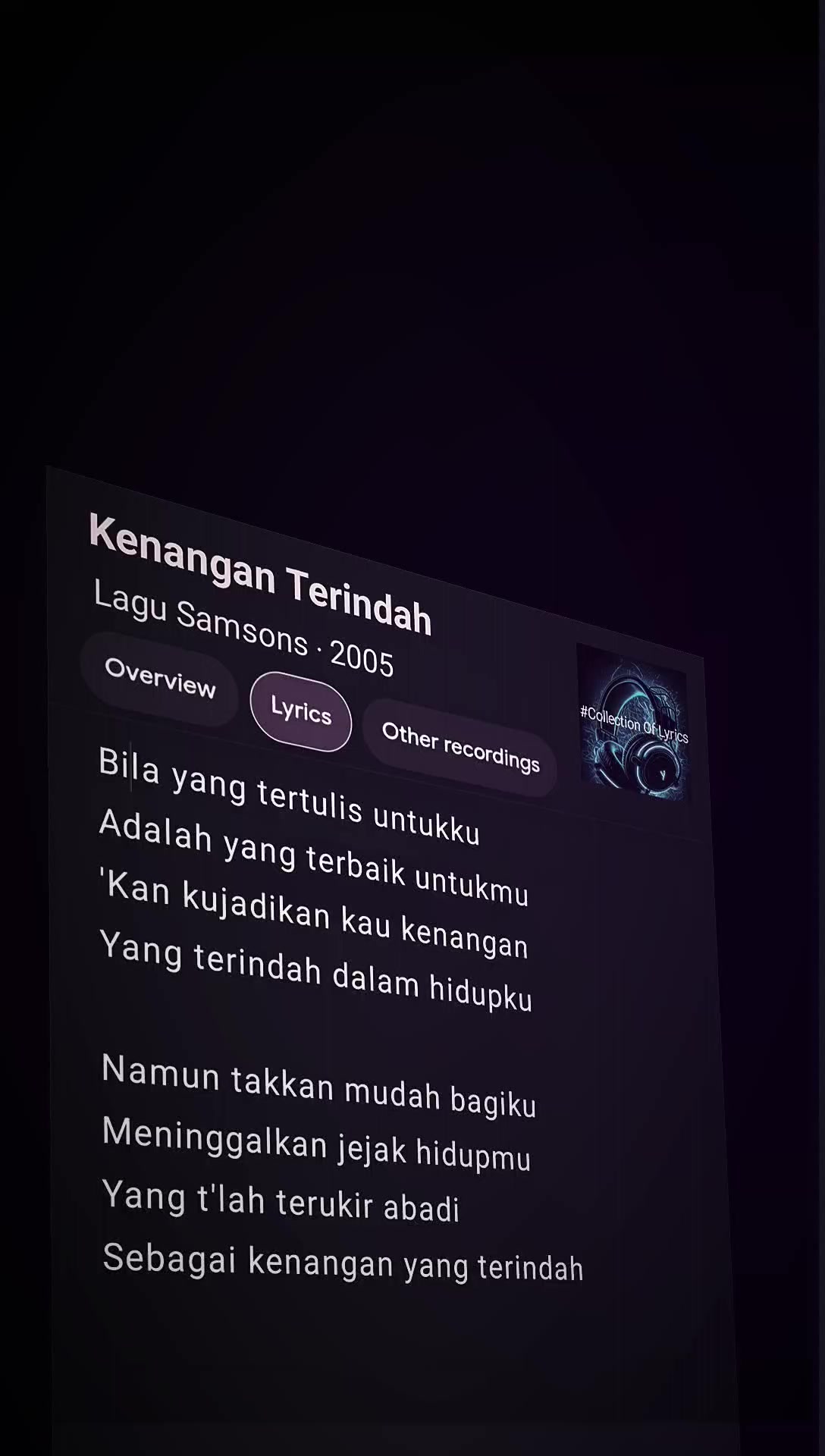 @#Collection Of Lyrics