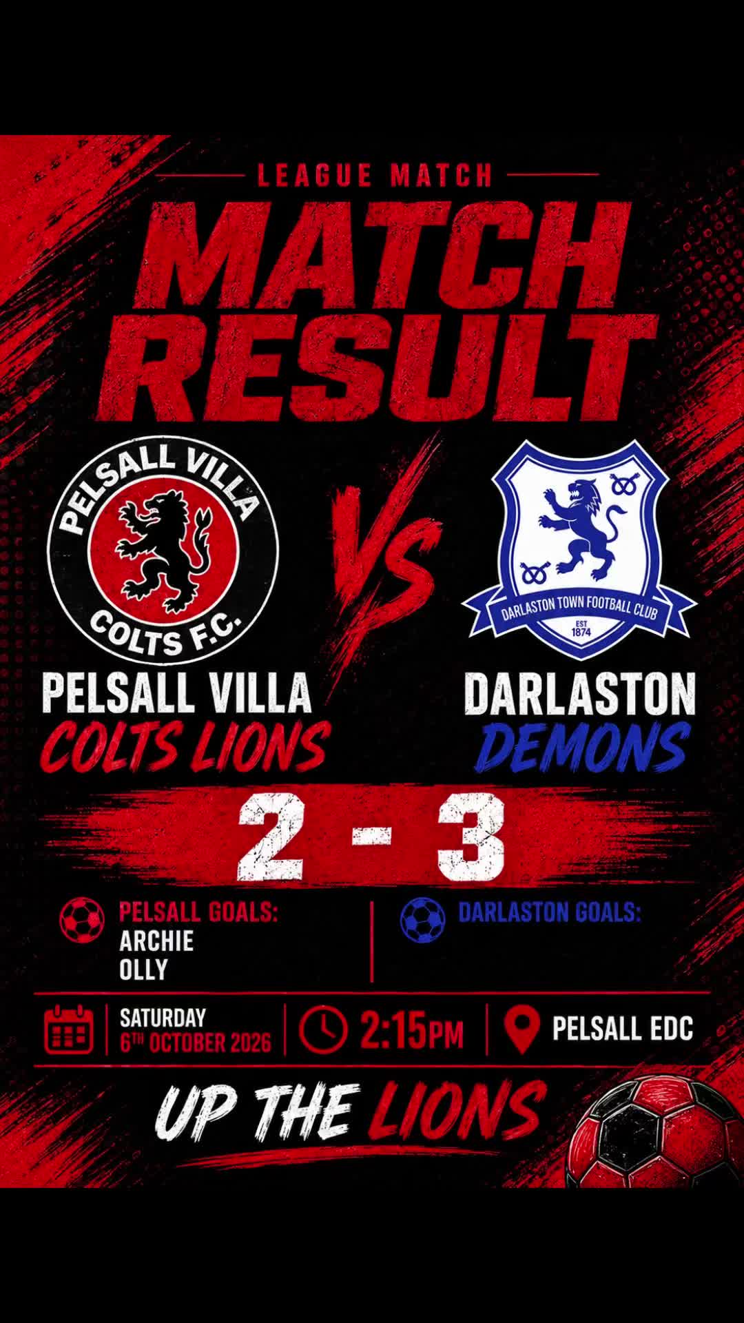 @Pelsall villa colts lions u15