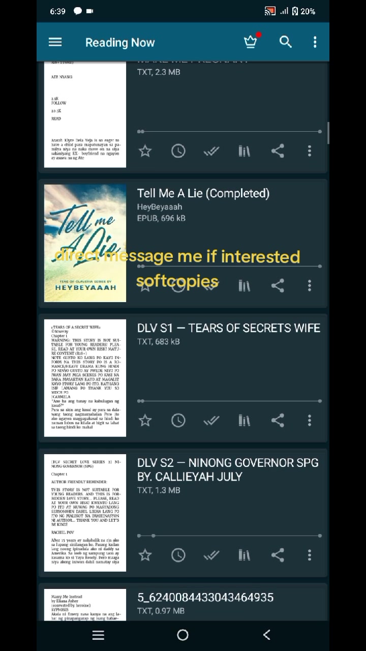 @Wattpad softcopies