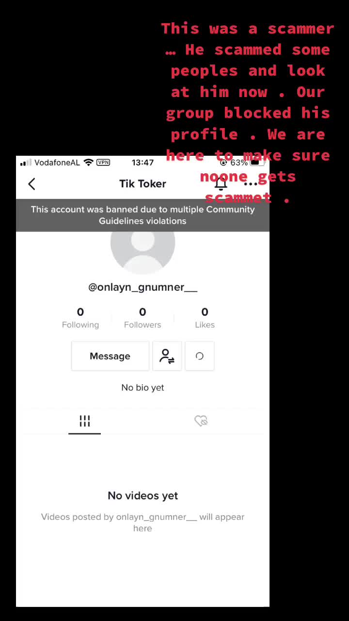 @Dont be pray of scammers