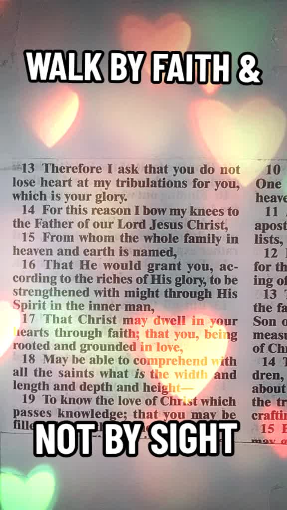 @WALKING BY FAITH &NOT BY SIGHT