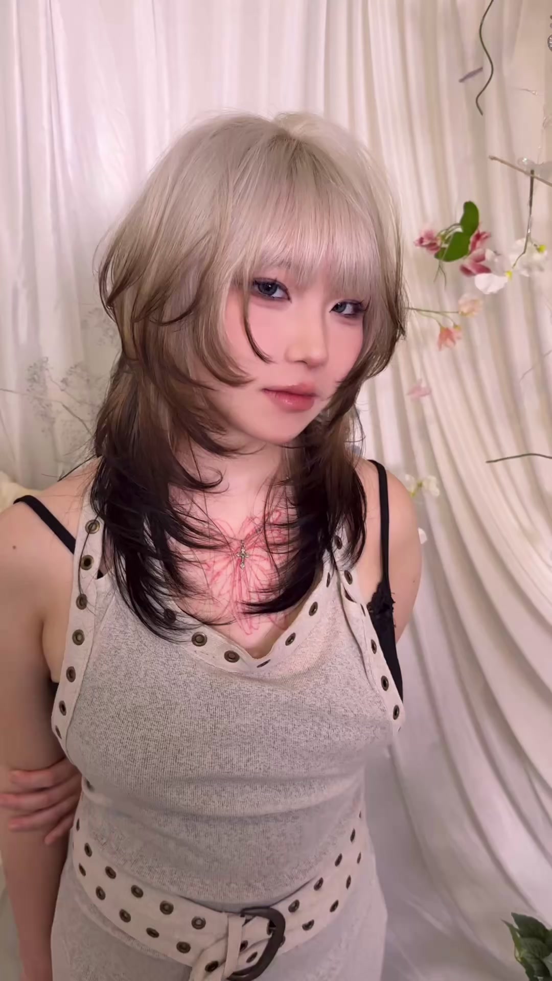 @宙也/原宿/ハイトーンカラー/ハッシュカット/ウルフカット