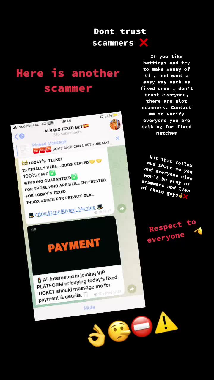 @Dont be pray of scammers