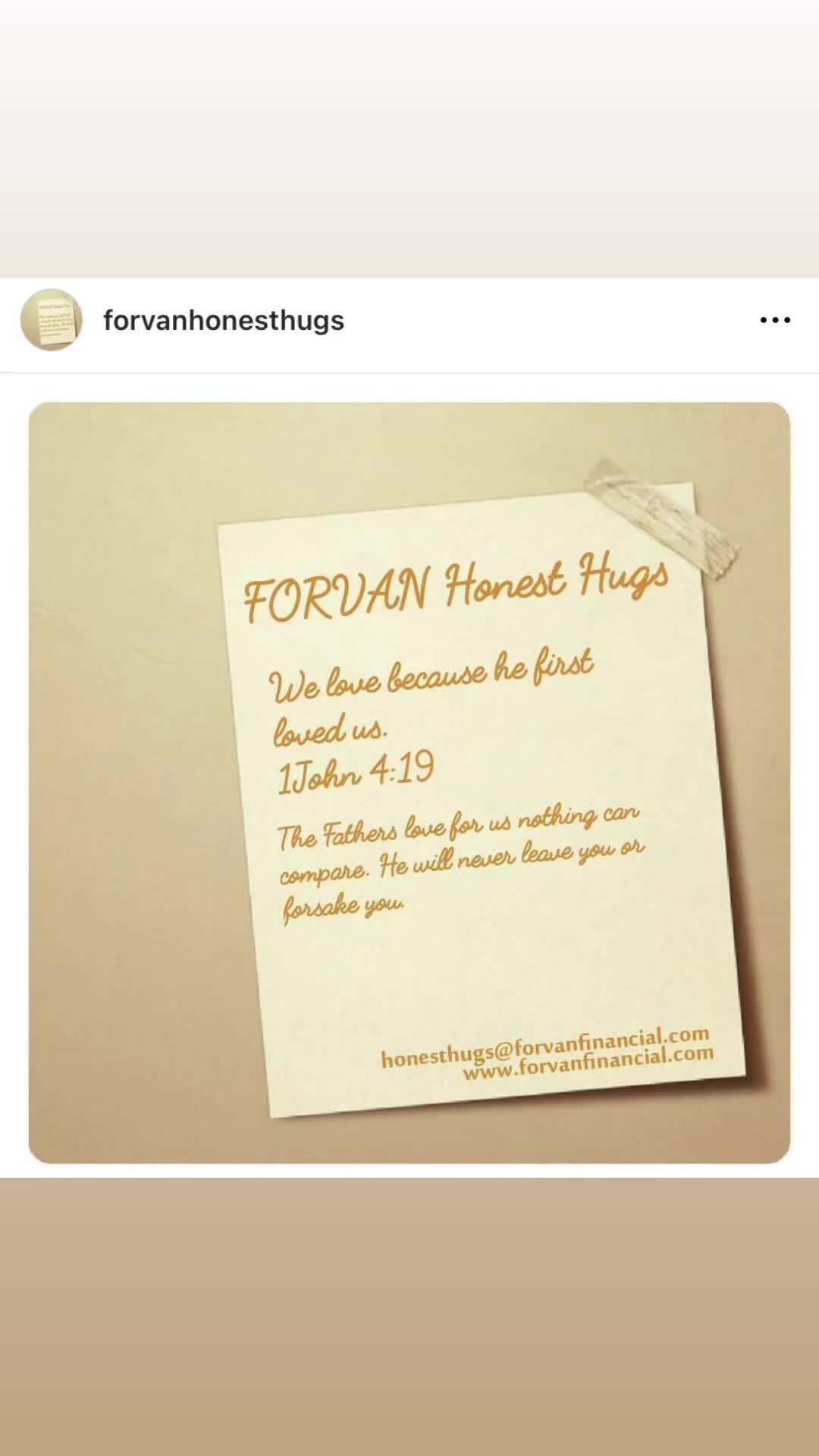 @FORVAN Honest Hugs