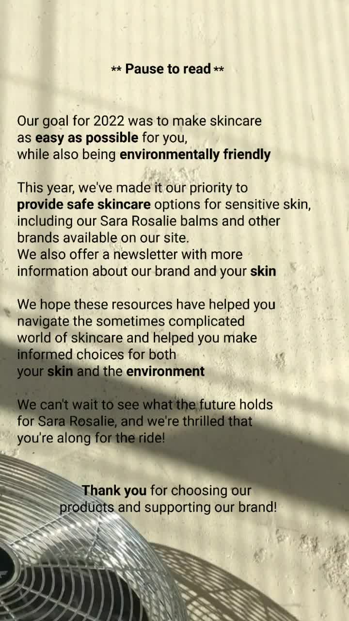 @Sara Rosalie / Safe skincare